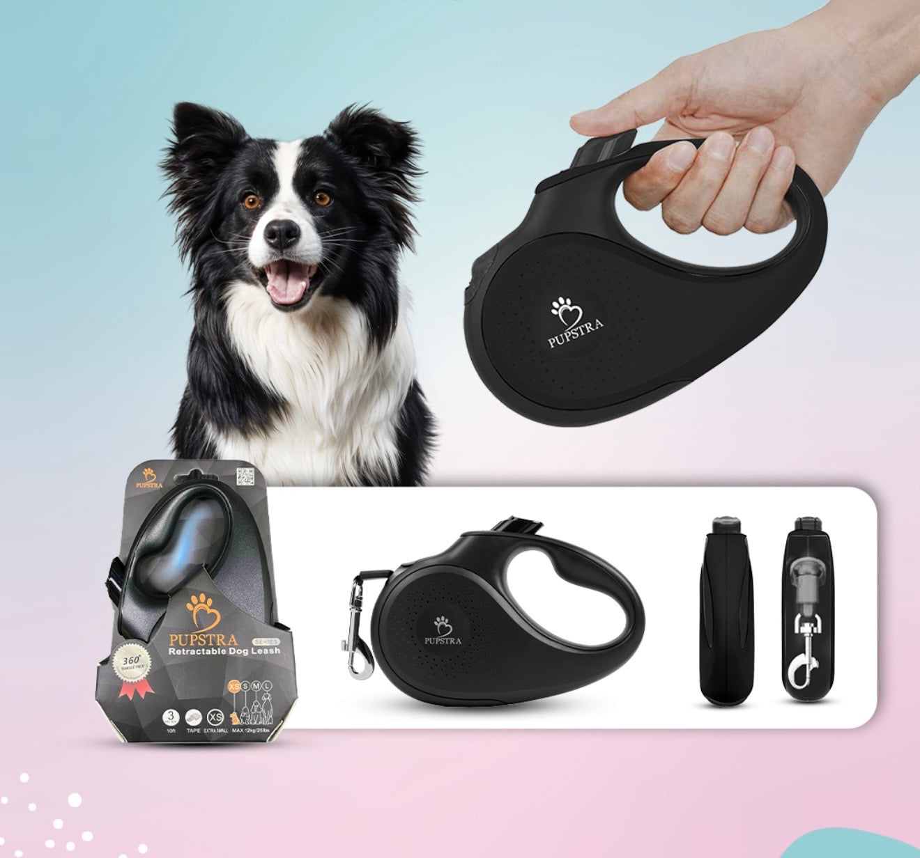 Retractable Leash - Black