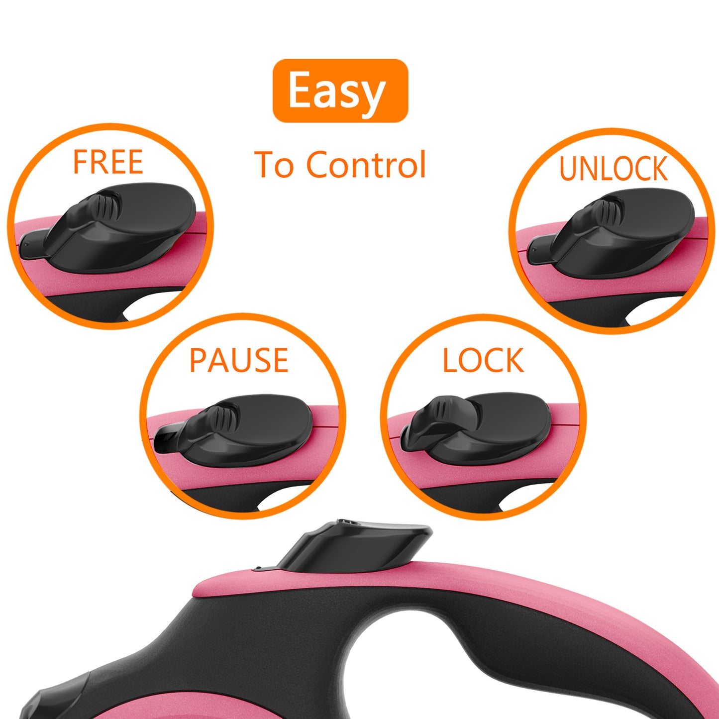 Retractable Leash - Pink