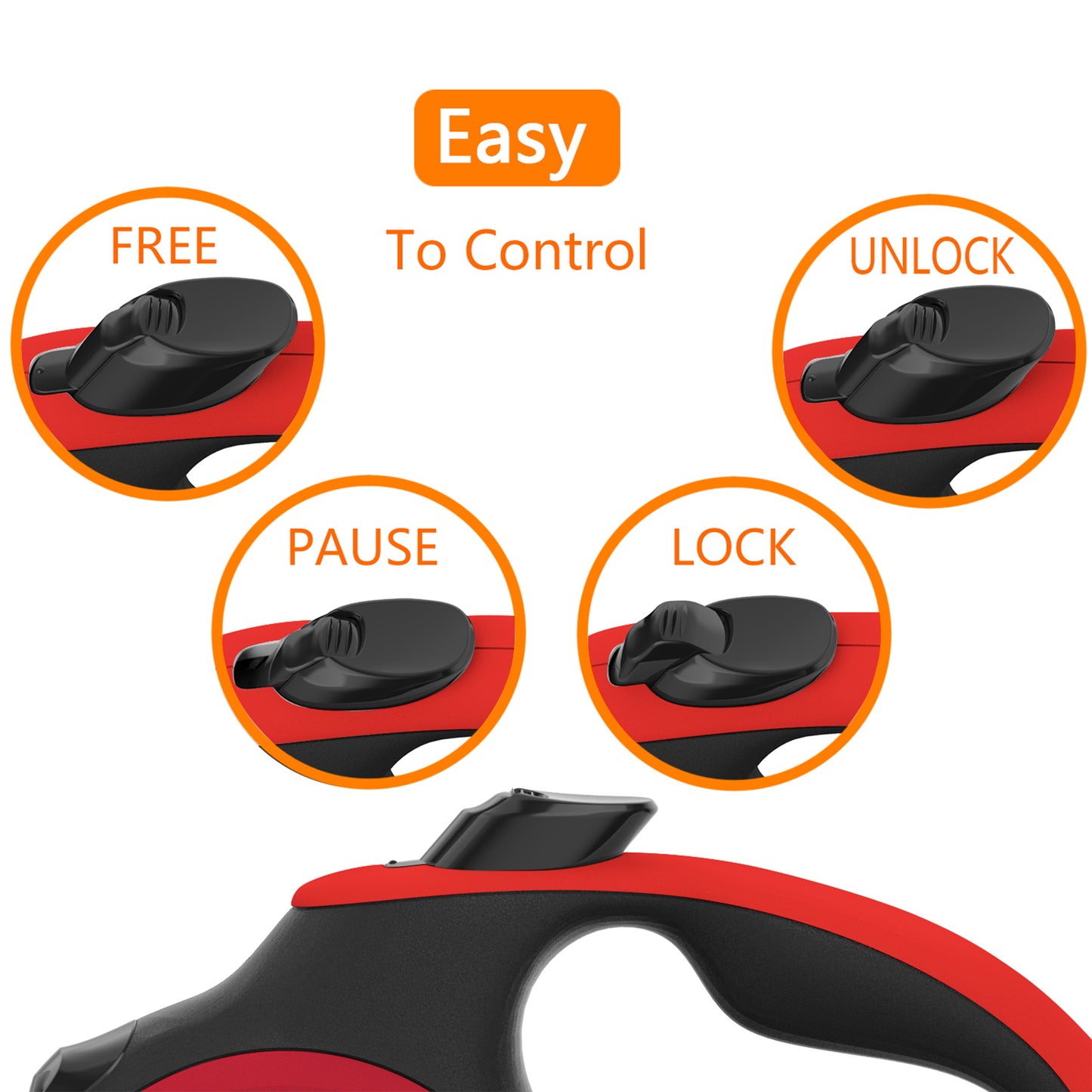 Retractable Leash - Red