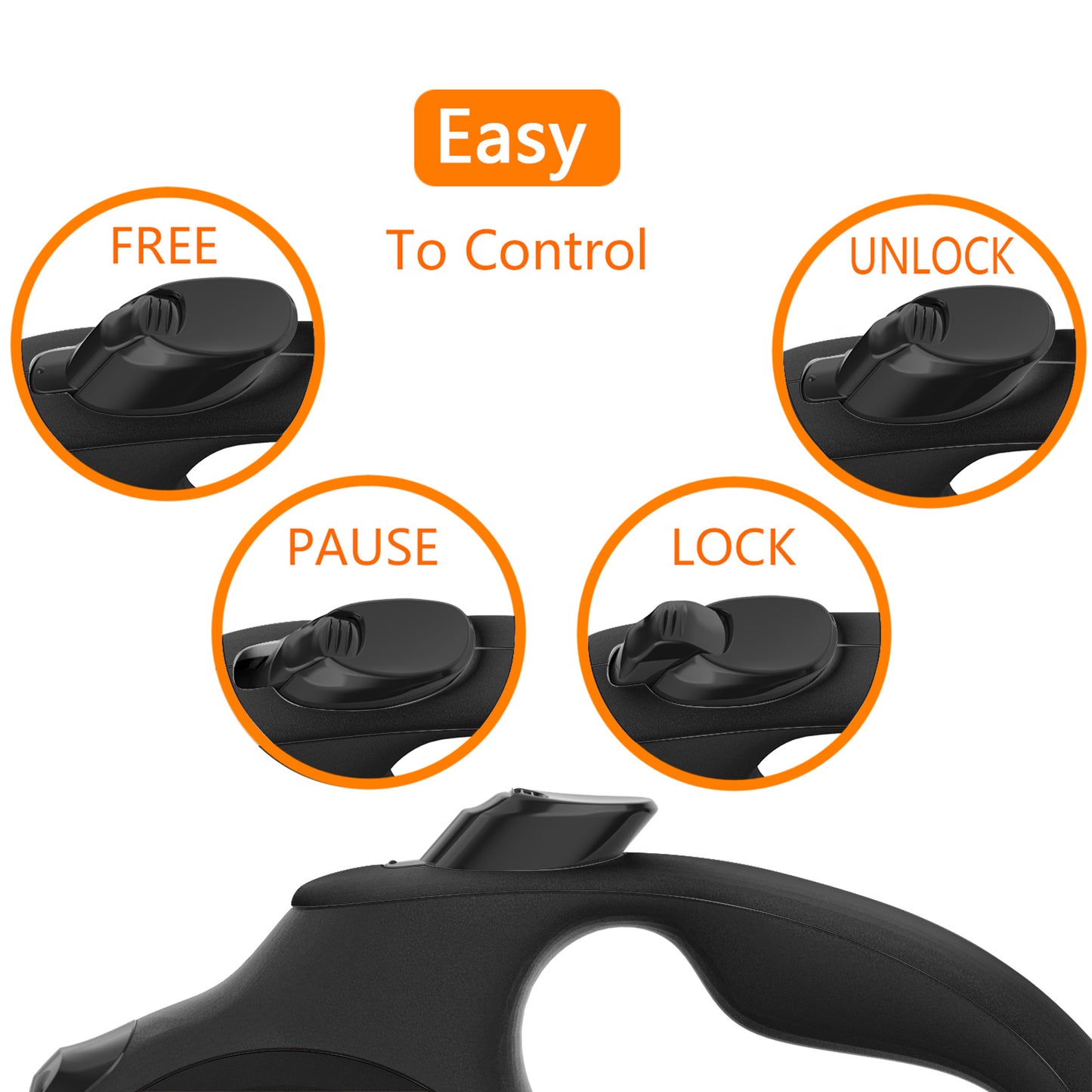Retractable Leash - Black